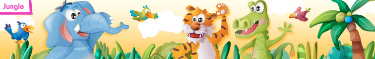 stickers muraux animaux de la jungle