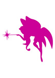stickers muraux enfants. F�e d�coup�e � la forme dans vinyle de couleur unie.