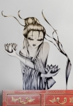 stickers lotus geisha