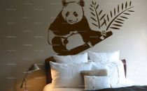 stickers panda bambou