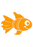 stickers salle de bain. Poisson Ayams, un sticker poisson d�coup� � la forme dans vinyle de couleur unie. Vous pouvez choisir la couleur et la taille de votre sticker, nous le fabriquons sur mesure.