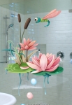 stickers n�nuphar et sa libellule