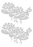 2 stickers n�nuphars d�coup�s � la forme dans vinyle de couleur unie.