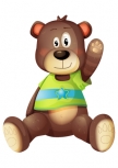 Stickers ourson. Matt l'ourson, une d�coration adh�sive r�alis�e sur mesure pour personnaliser la d�co des murs ou des armoires de la chambre de vos enfants. Des stickers imprim�s sur adh�sif et d�coup�s � la forme.