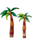 Stickers palmiers d�coratifs enfants. Deux palmiers imprim�s sur adh�sifs d�coup�s � la forme.