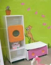 Stickers papillons. Planche de 4 stickers papillons d�coup�s � la forme dans vinyle de couleur unie.