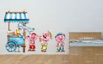 stickers cochon glace