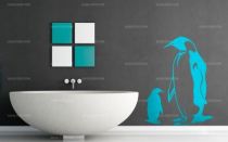Stickers pingouin p�re et fils
