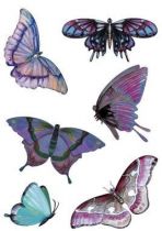 Stickers planche papillons.