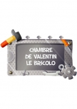 stickers plaque de porte ou d�coration murale pour personnaliser la chambre de votre enfant, � vous de choisir le texte. Stickers outils imprim� sur vinyle adh�sif d�coup� � la forme.