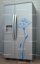 Stickers porte frigo fleur