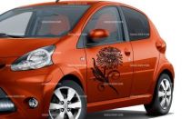 Stickers porti�re motif fleur