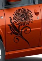Stickers porti�re motif fleur