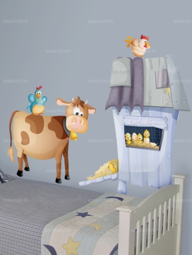 stickers poulailler pour enfant