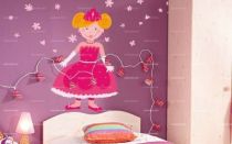Stickers princesse et fleurs