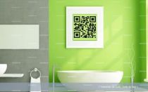 stickers salle de bain qr code