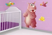 Sticker rhinoc�ros. Le rhinoceros est le plus gros mammif�res terrestres actuels apr�s l'�l�phant mais quand on le voit d�ssiner comme Madame rhino en rose, il devient le plus beau sticker de mammif�res terrestres. Alors pour donner une touche color� � votre d�coration n'h�siter pas � coller un sticker d�coratif rhinoc�ros. Cet autocollant rhinoc�ros est imprim� en quadri sur adh�sif et d�coup� aux contours.
