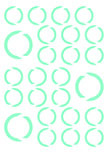 Stickers RONDS. Visuels d�coup�s � la forme dans vinyle de couleur unie : 25 Ronds