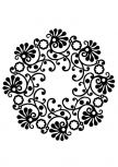 stickers rosace : Rosaly id�ale pour d�corer votre plafond. Sticker d�coup� � la forme dans vinyle de couleur unie.