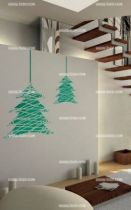 stickers sapin suspendu