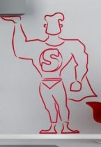 Stickers silhouette de super-h�ros