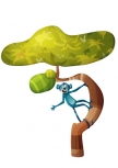 Stickers singe perch� imprim� sur adh�sif d�coup� � la forme. Pour la d�coration d'une chambre d'enfant, ce sticker autocollant vous facilitera la t�che.