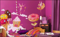 Le stickers sucre d\'orge pour d�corer les murs des chambres d\'enfants