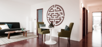 Le stickers symbole asiatique rond pour une d�coration ethnique et d�paysante