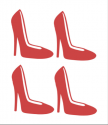 Stickers talons. Planche 4 stickers talons en vinyle adh�sif uni d�coup� � la forme.