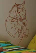 stickers cheval tresse
