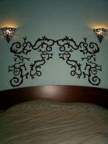 stickers muraux t�te de lit. Stickers d�coup�e � la forme dans vinyle adh�sif uni.