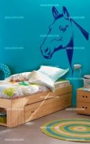Stickers t�te de lit cheval