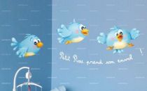Stickers texte Piou prend son envol.