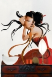 stickers misstigri toile belle endormie