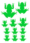 Stickers traces de grenouille