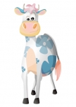 stickers vache. Chlo� la vache, un stickers imprim� sur adh�sif d�coup� � la forme. Des stickers animaux de la ferme pour d�corer les chambres d'enfants
