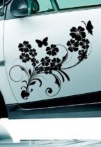 Stickers voiture fleurs