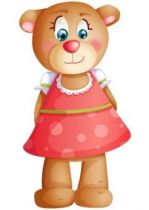 stiker ourson. Zo� l'ourson, un stiker d�coratif pour chambre d'enfant. Stiker imprim� sur vinyle adh�sif et d�coup� � la forme.