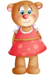 stiker ourson. Zo� l'ourson, un stiker d�coratif pour chambre d'enfant. Stiker imprim� sur vinyle adh�sif et d�coup� � la forme.